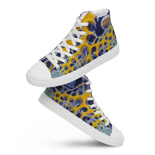 Astral Glass on a Men's High Top Canvas Shoes