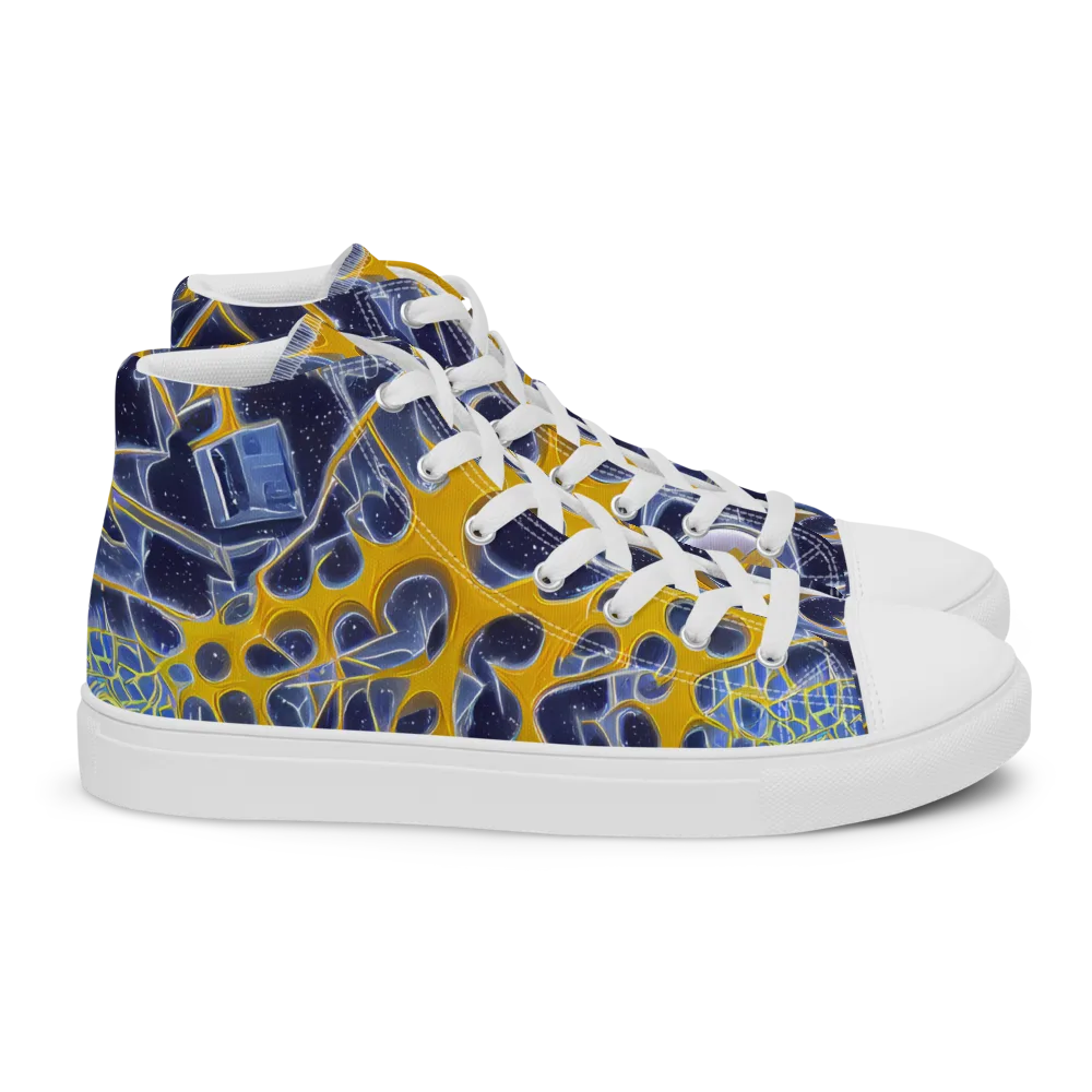 Astral Glass on Women's High Top Canvas Shoes — Right