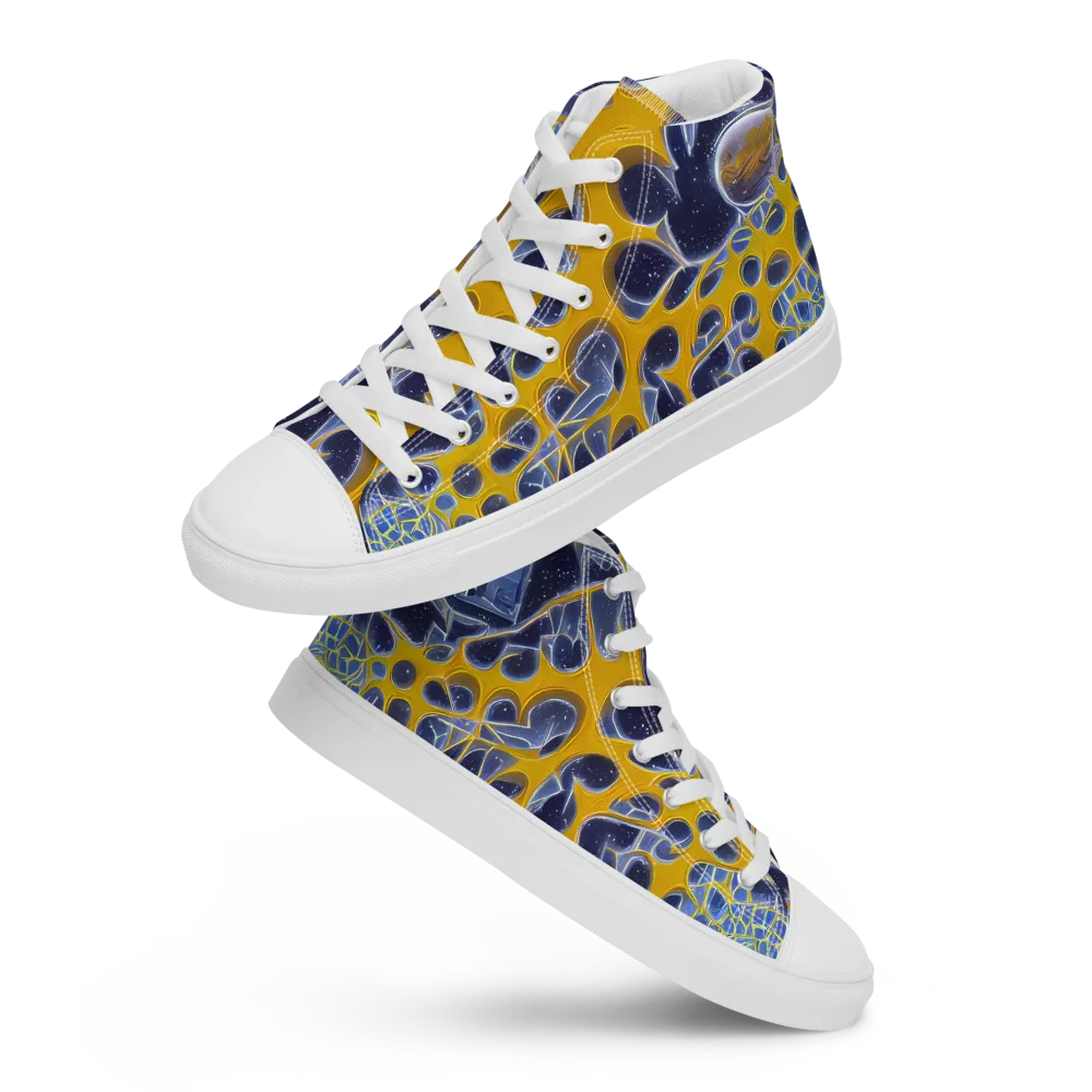 Astral Glass on Women's High Top Canvas Shoes — Front