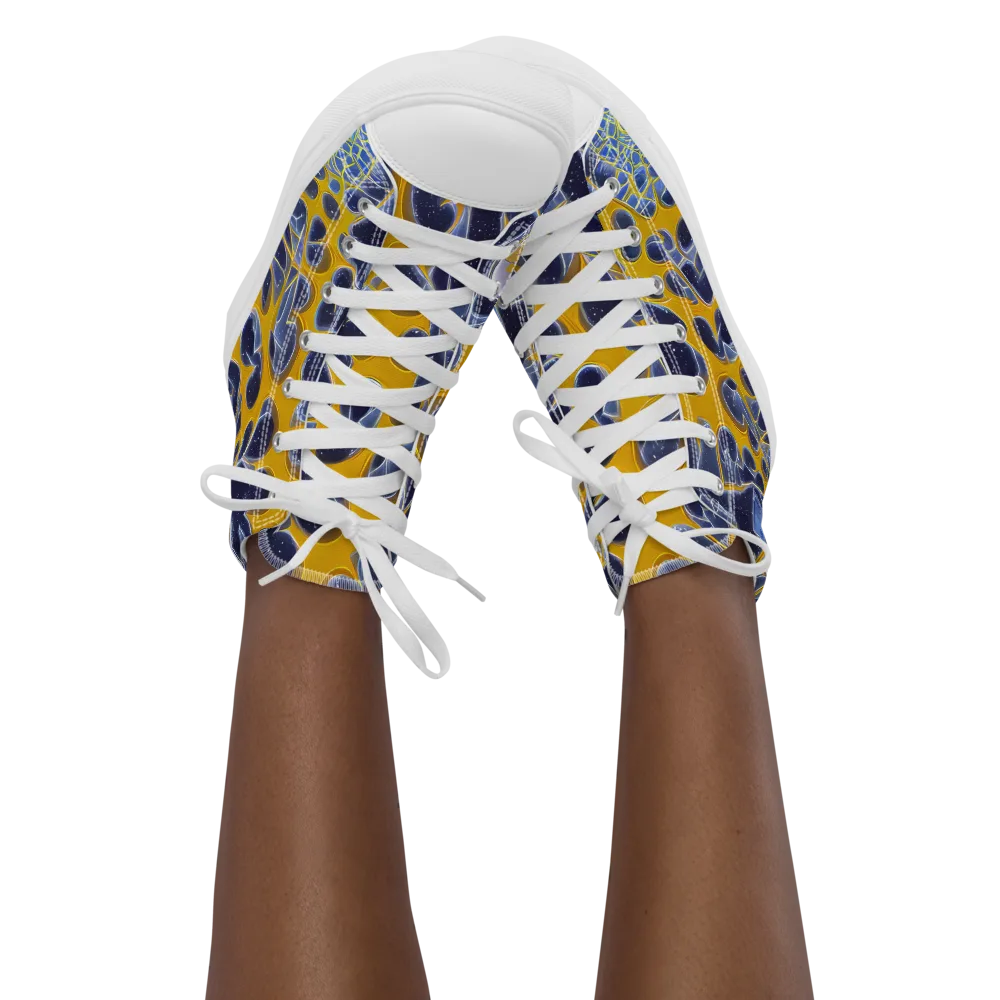 Astral Glass on Women's High Top Canvas Shoes — Front