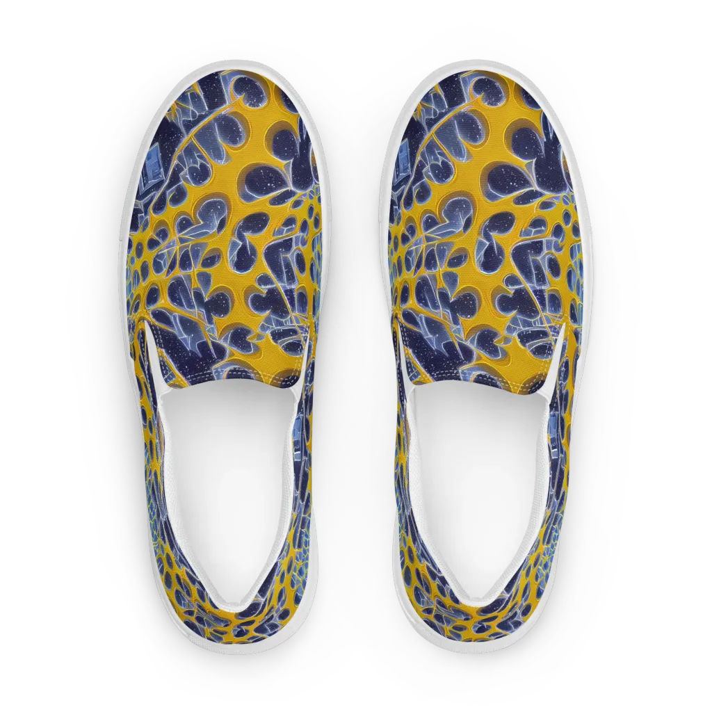 Astral Glass on Men's Slip-On Canvas Shoes — Front