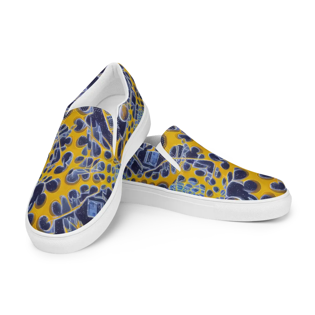 Astral Glass on Men's Slip-On Canvas Shoes — Left Front