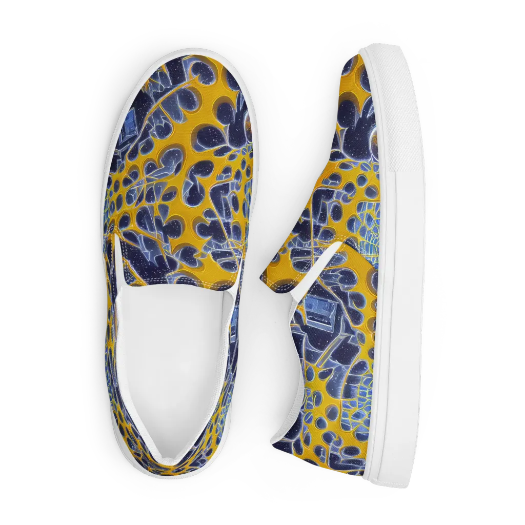 Astral Glass on Men's Slip-On Canvas Shoes — Front
