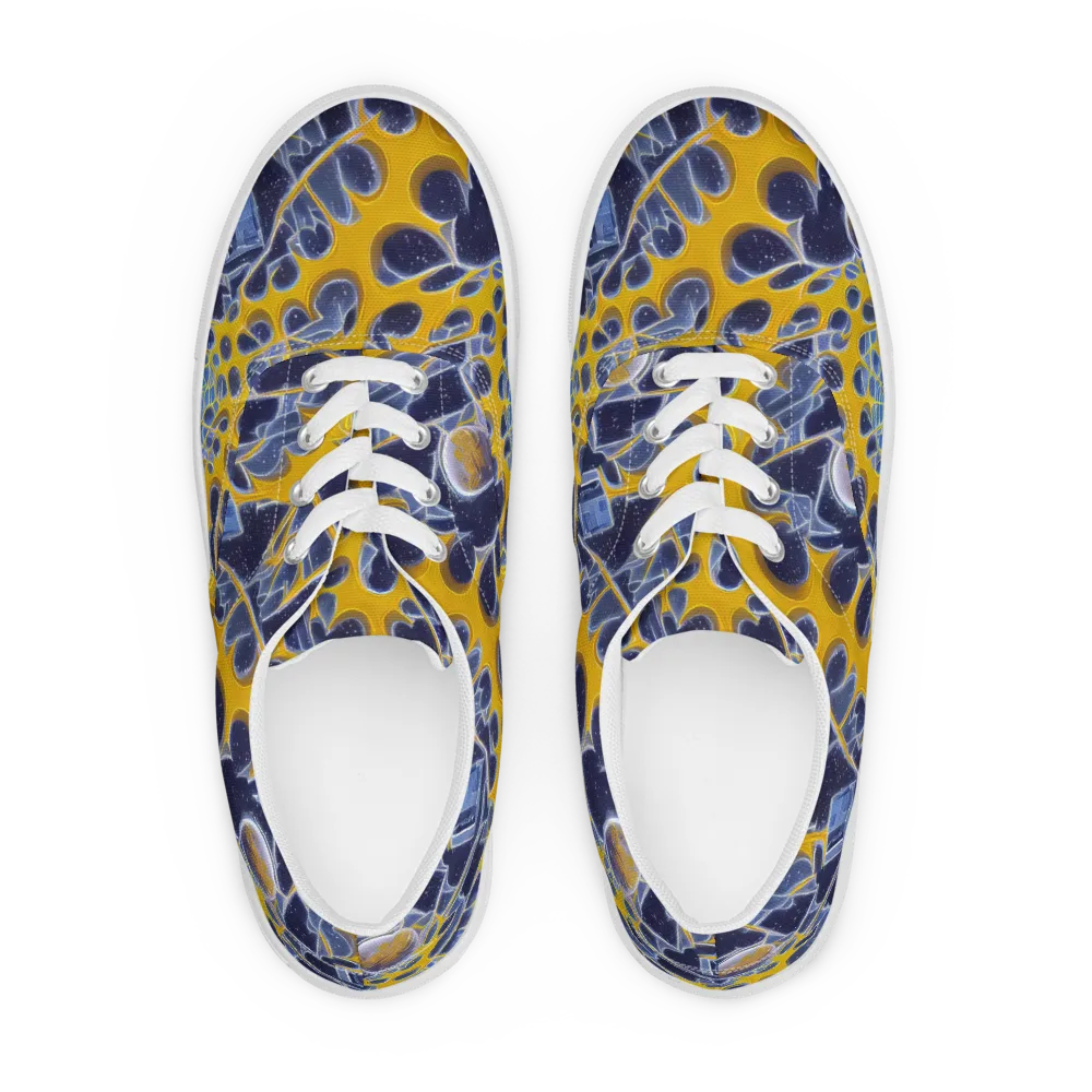 Astral Glass on Men's Lace-Up Canvas Shoes — Front