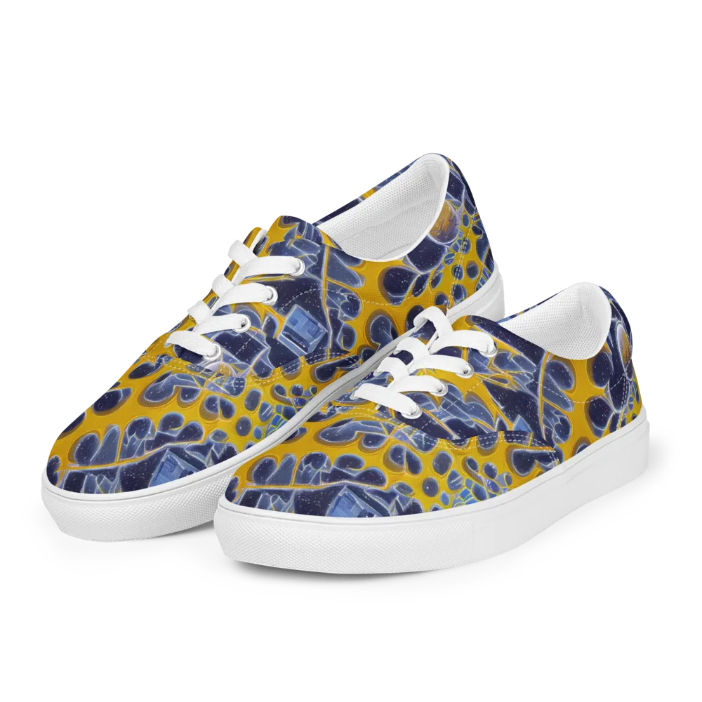 Astral Glass on Men's Lace-Up Canvas Shoes — Left Front