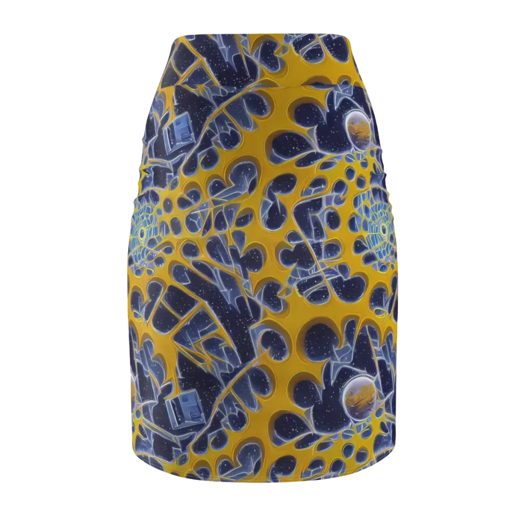 Astral Glass on Pencil Skirt — Back