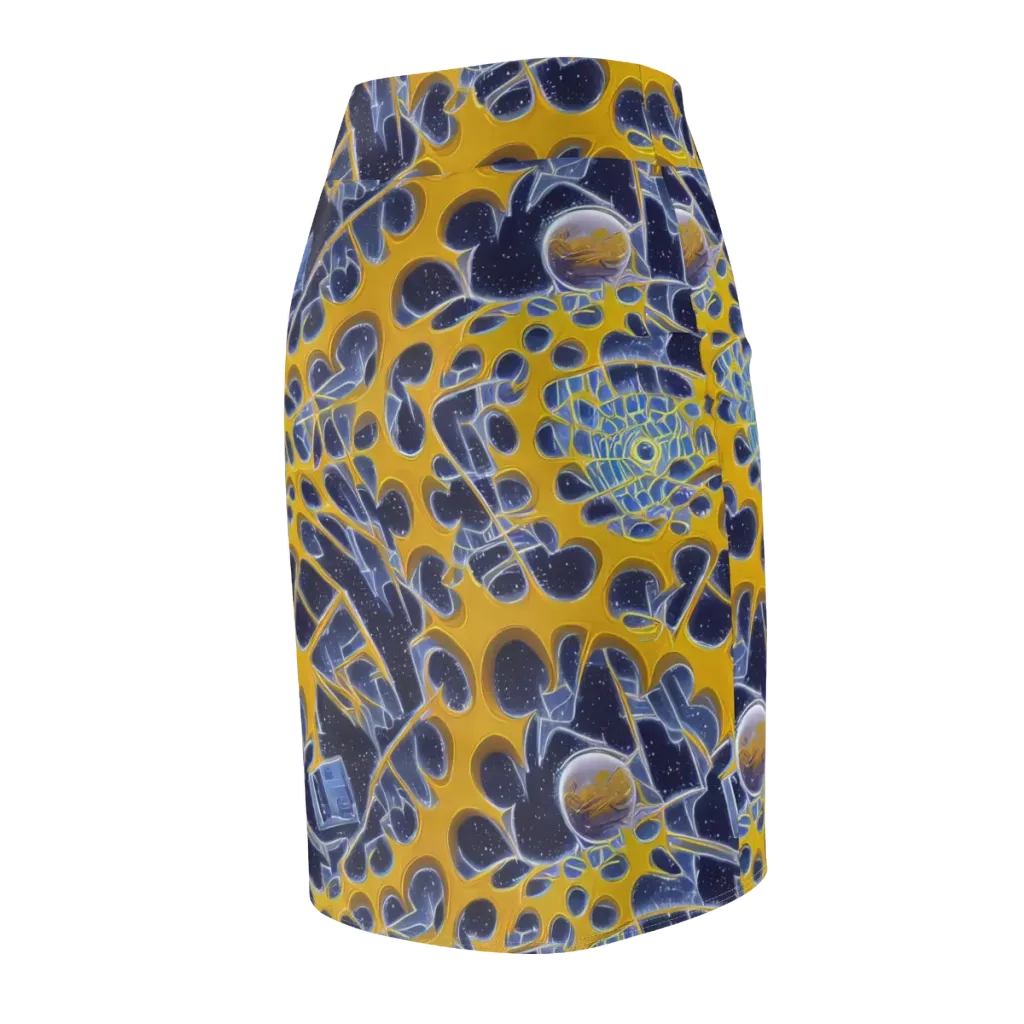 Astral Glass on Pencil Skirt — Back Side
