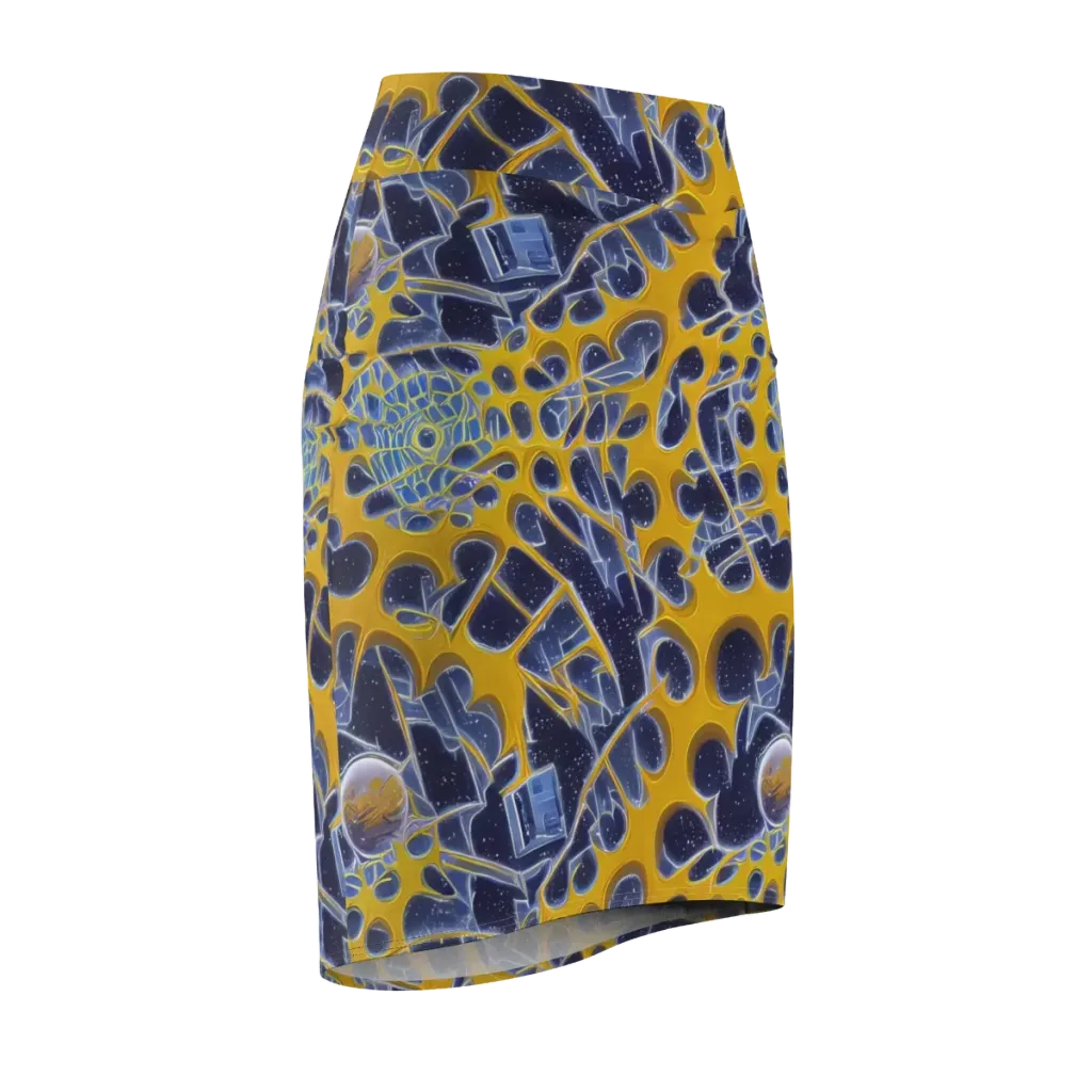 Astral Glass on Pencil Skirt — Front Side