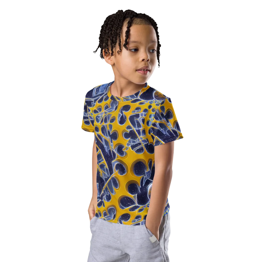 Astral Glass on Kids Crew Neck T-Shirt — Left Front