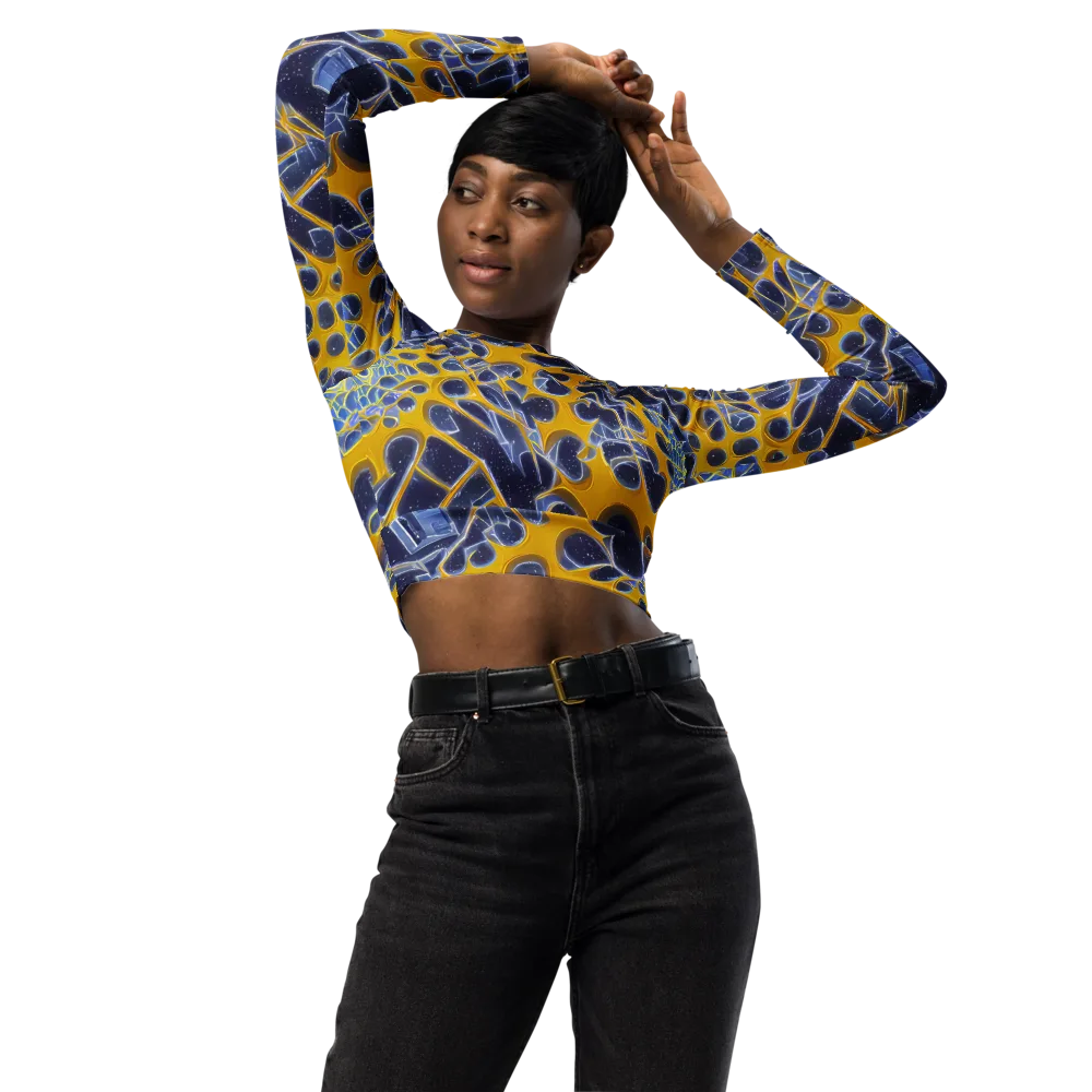 Astral Glass on Long Sleeve Crop Top — Front