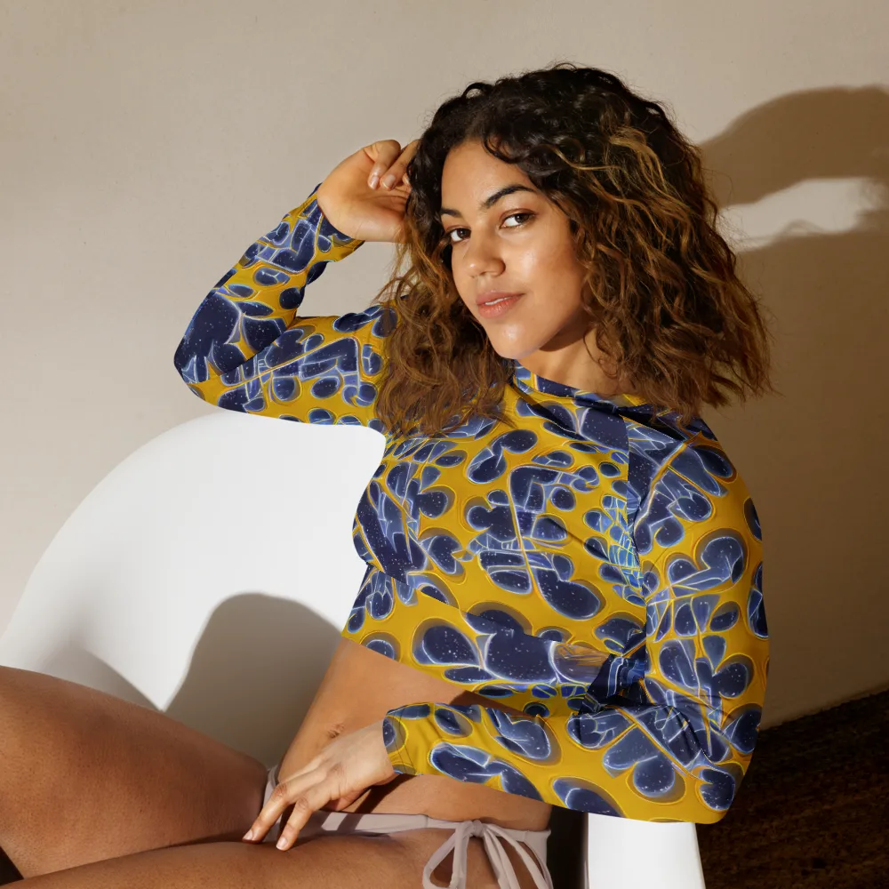 Astral Glass on Long Sleeve Crop Top — Left Front