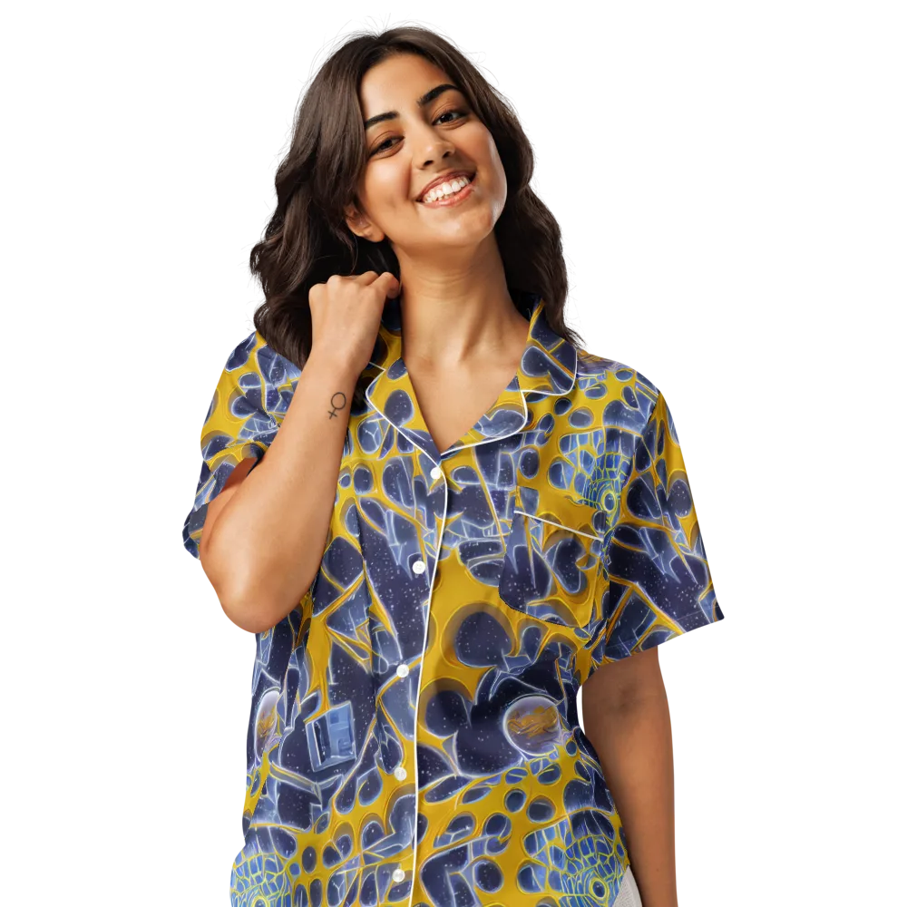 Astral Glass on Women's Short Sleeve Pajama Top — Front