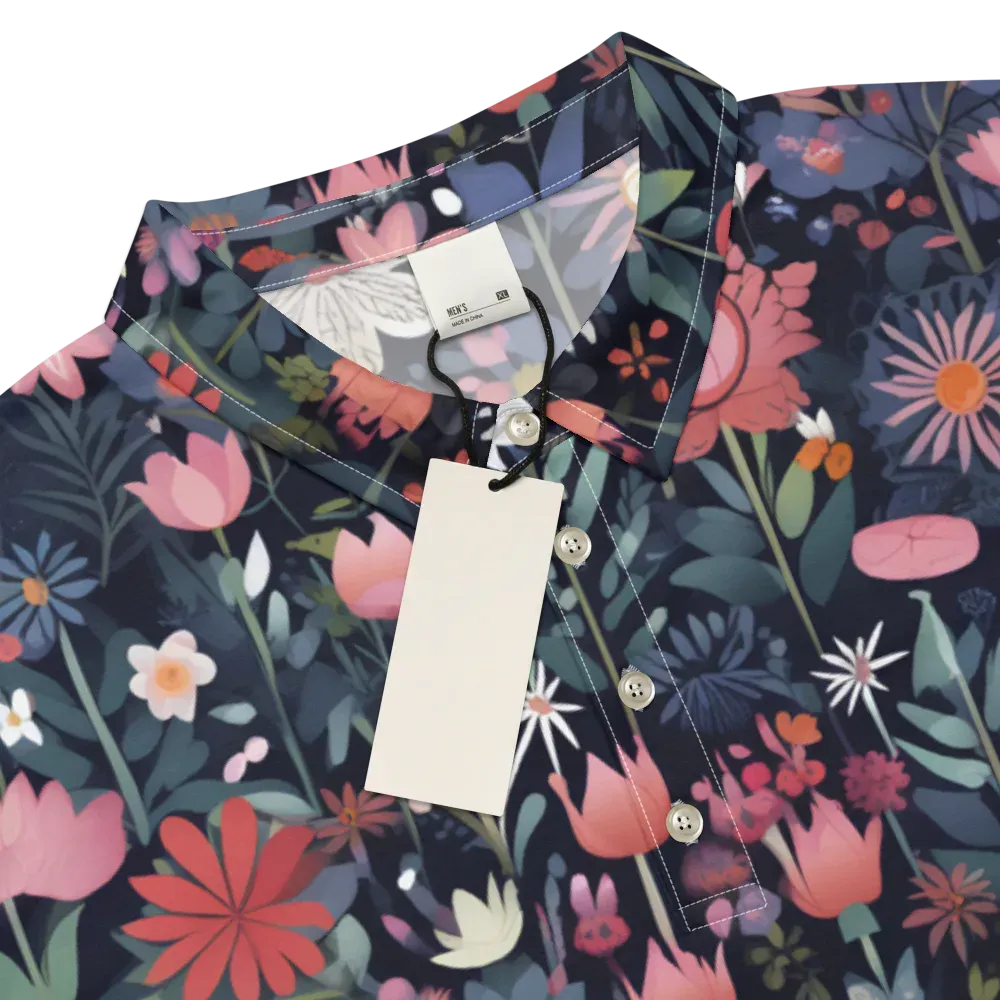 Twilight Bloom on Men's Slim Fit Polo Shirt — Product details