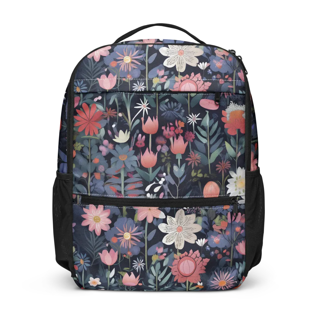 Twilight Bloom on Utility Backpack — Front