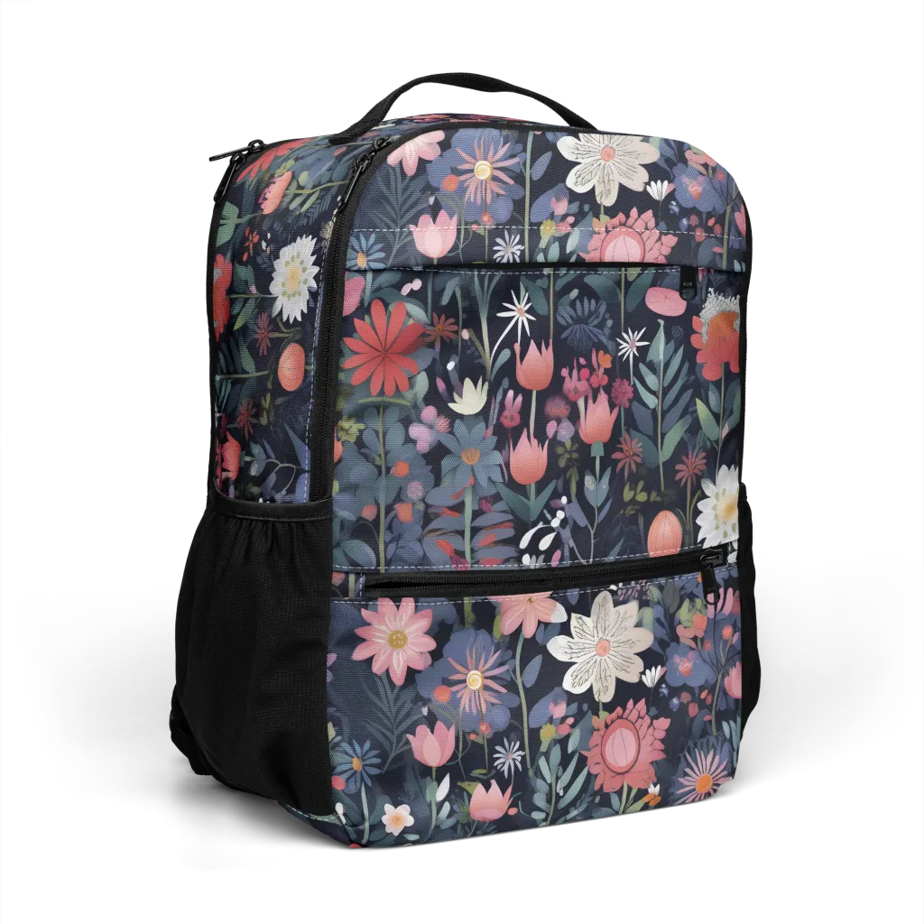 Twilight Bloom on Utility Backpack — Right Front