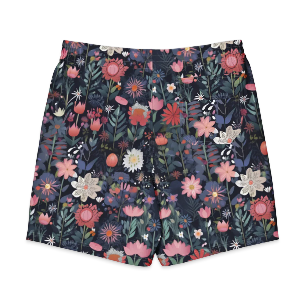 Twilight Bloom on Men's Board Shorts — Back