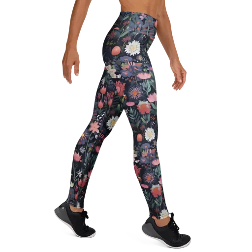 Twilight Bloom on a Yoga Leggings