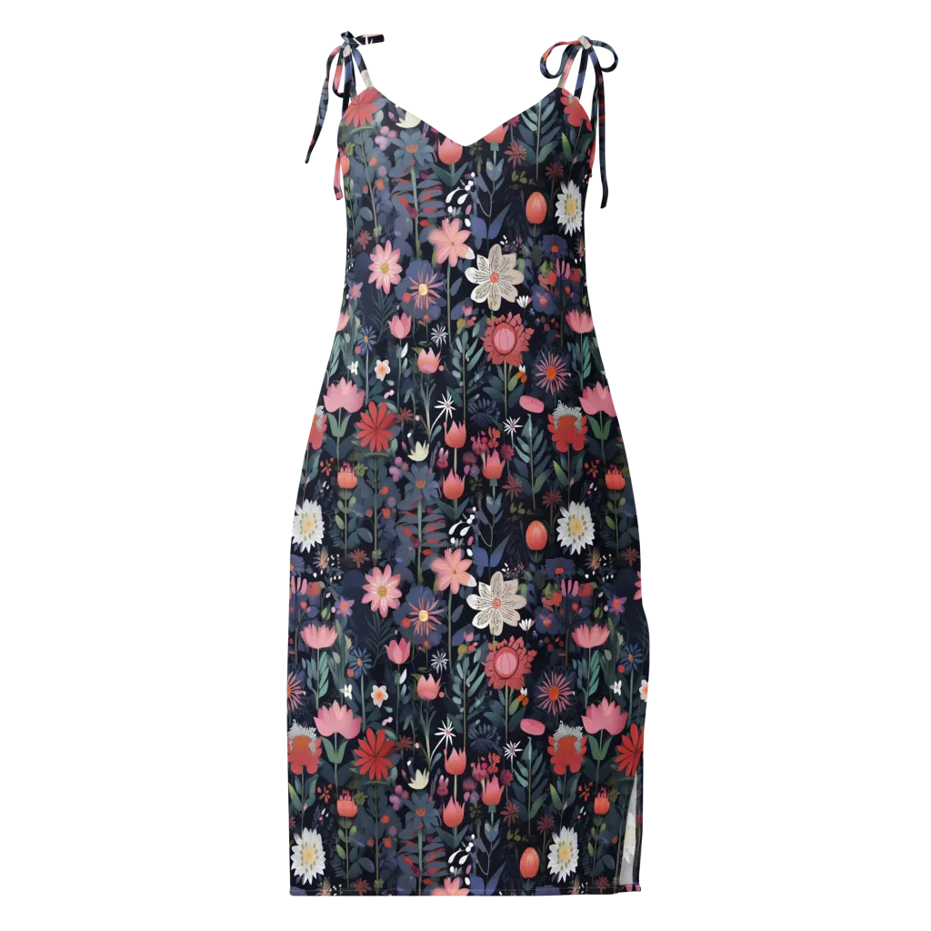 Twilight Bloom on Slip Dress — Front