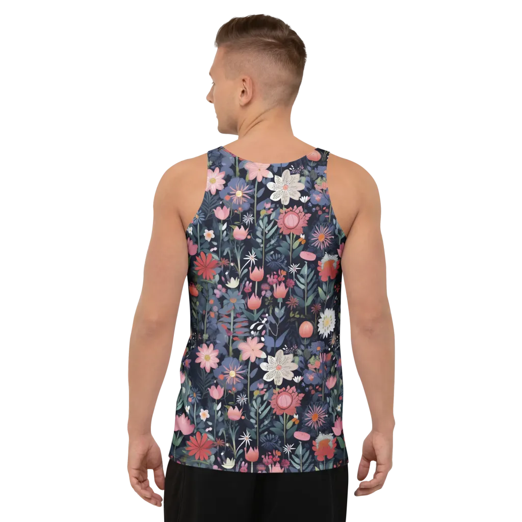 Twilight Bloom on Men's Tank Top — Back