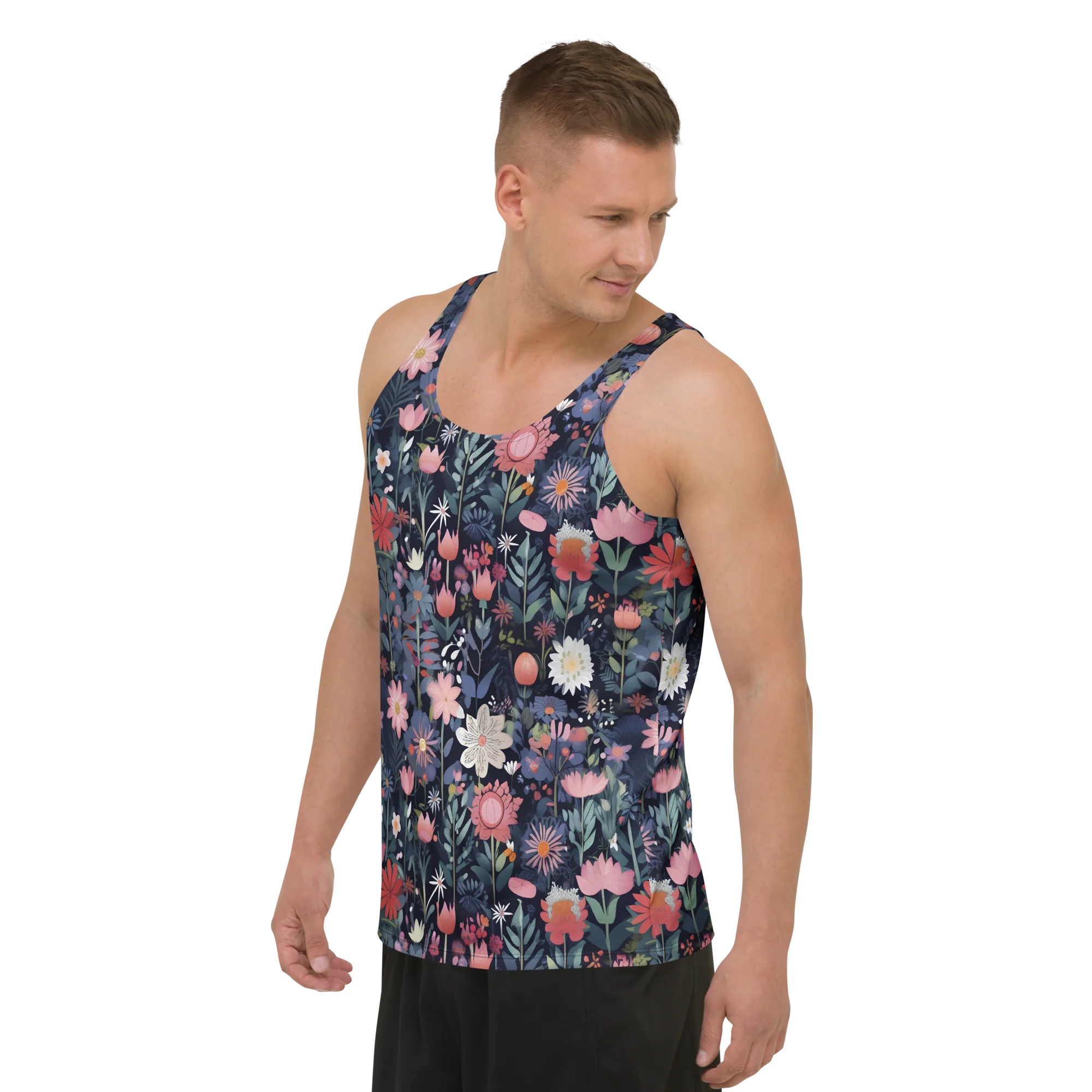 Twilight Bloom on Men's Tank Top — Left Front