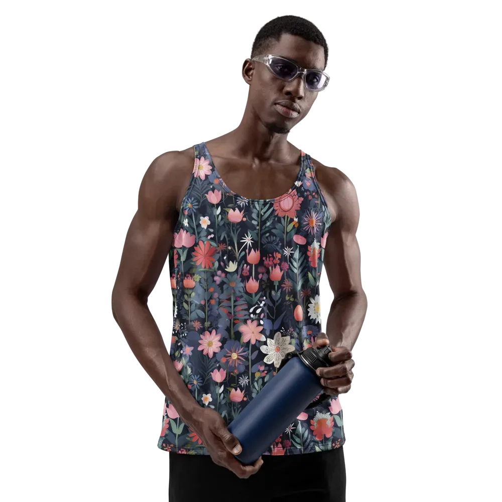 Twilight Bloom on Men's Tank Top — Front