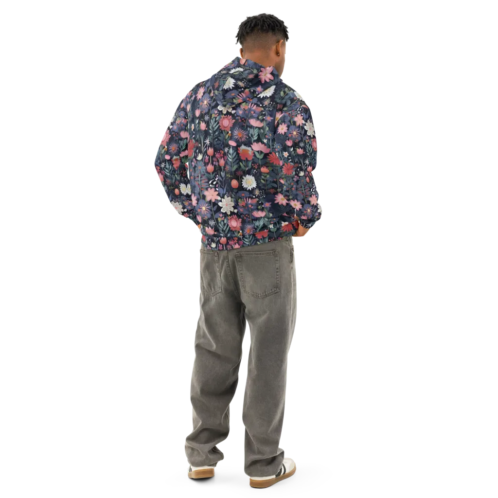 Twilight Bloom on Cotton Hoodie — Back