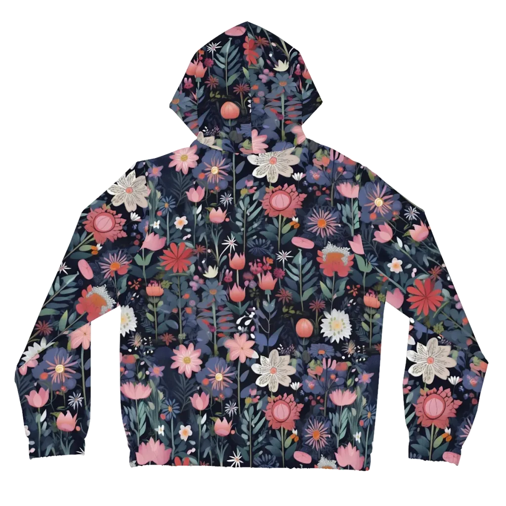 Twilight Bloom on Women's Full-Zip Hoodie — Back