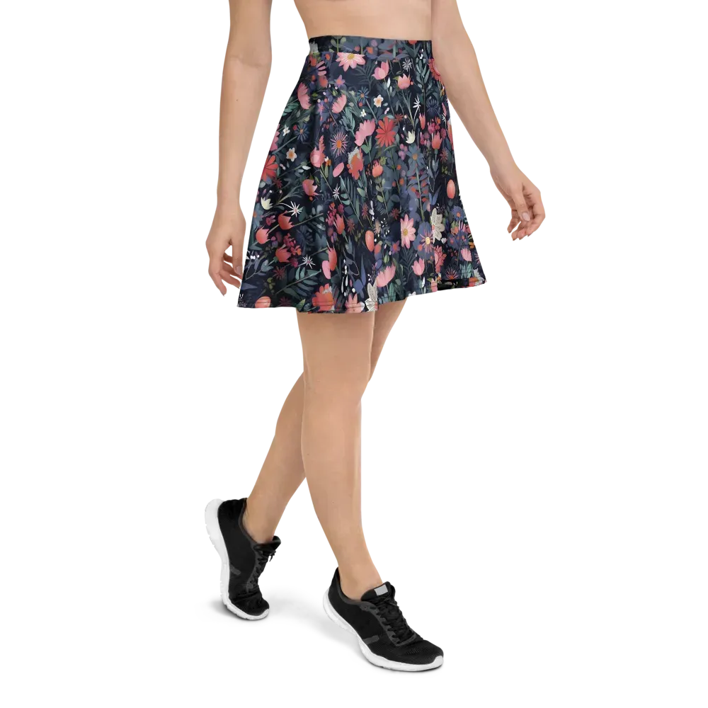 Twilight Bloom on Skater Skirt — Right