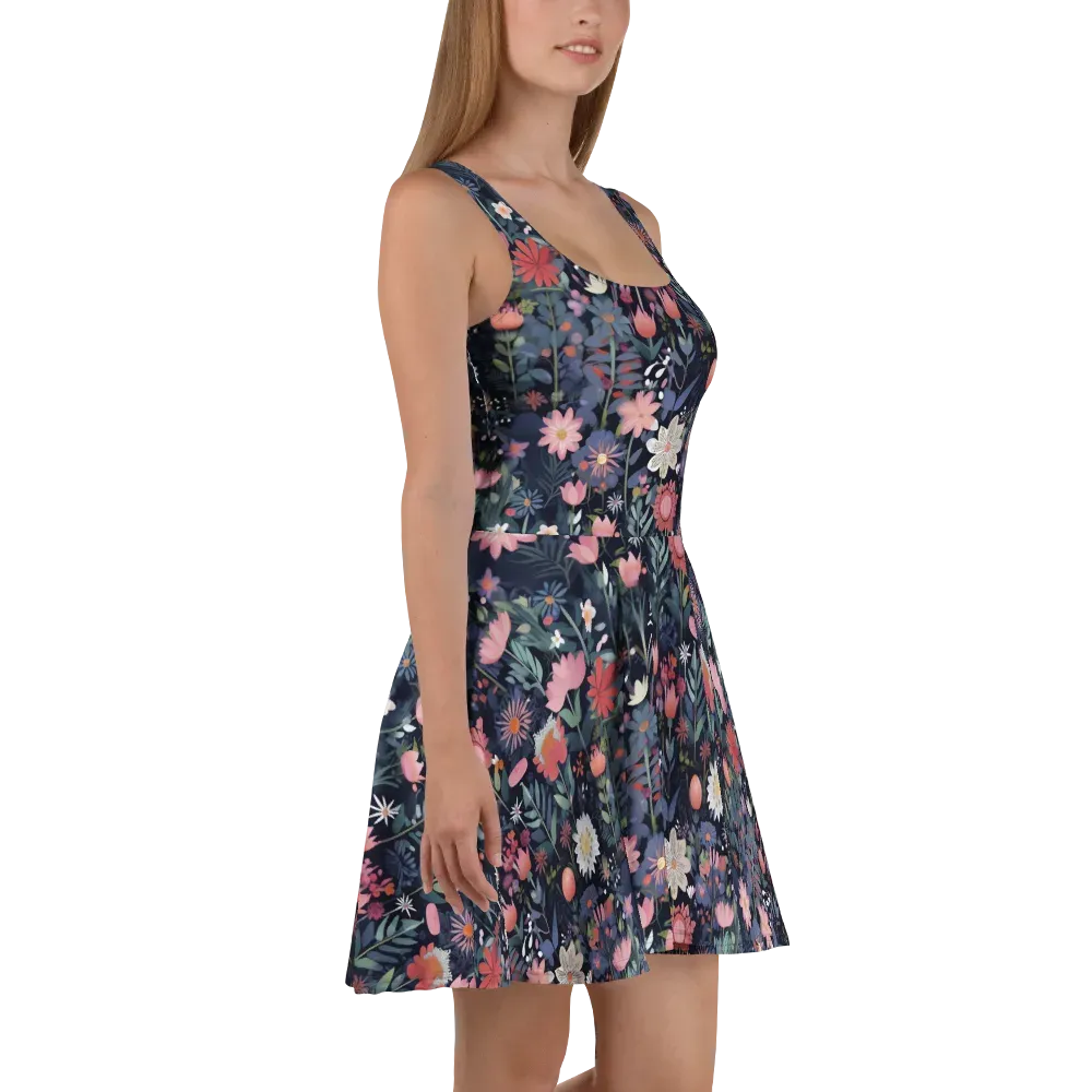 Twilight Bloom on Skater Dress — Right