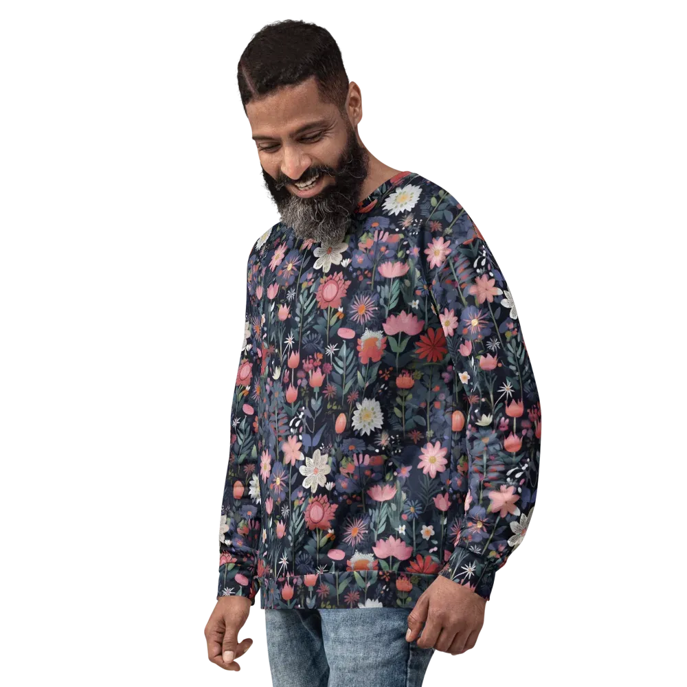 Twilight Bloom on Sweatshirt — Left Front