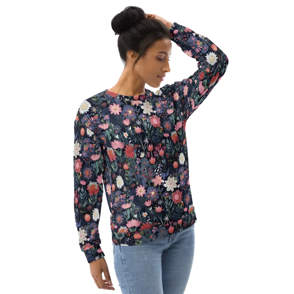 Twilight Bloom on Sweatshirt — Right Front
