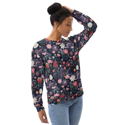 Twilight Bloom on a Sweatshirt