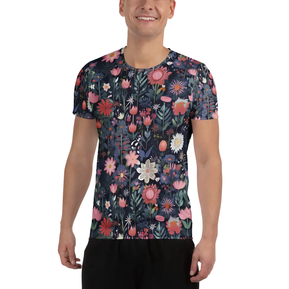 Twilight Bloom on Men's Athletic T-Shirt — Front