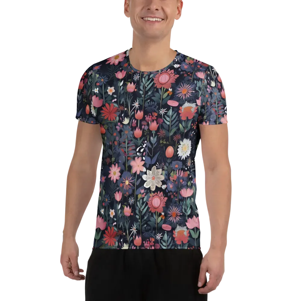 Twilight Bloom on Men's Athletic T-Shirt — Front
