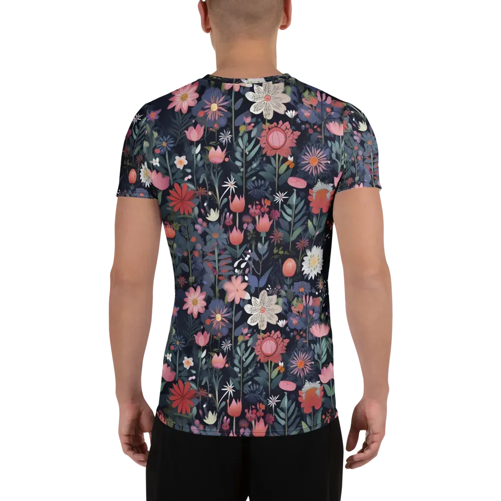Twilight Bloom on Men's Athletic T-Shirt — Back