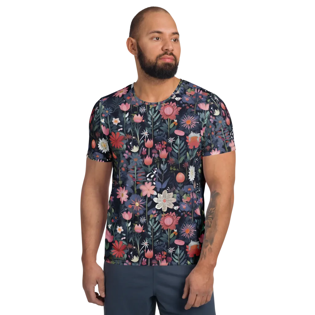 Twilight Bloom on Men's Athletic T-Shirt — Front
