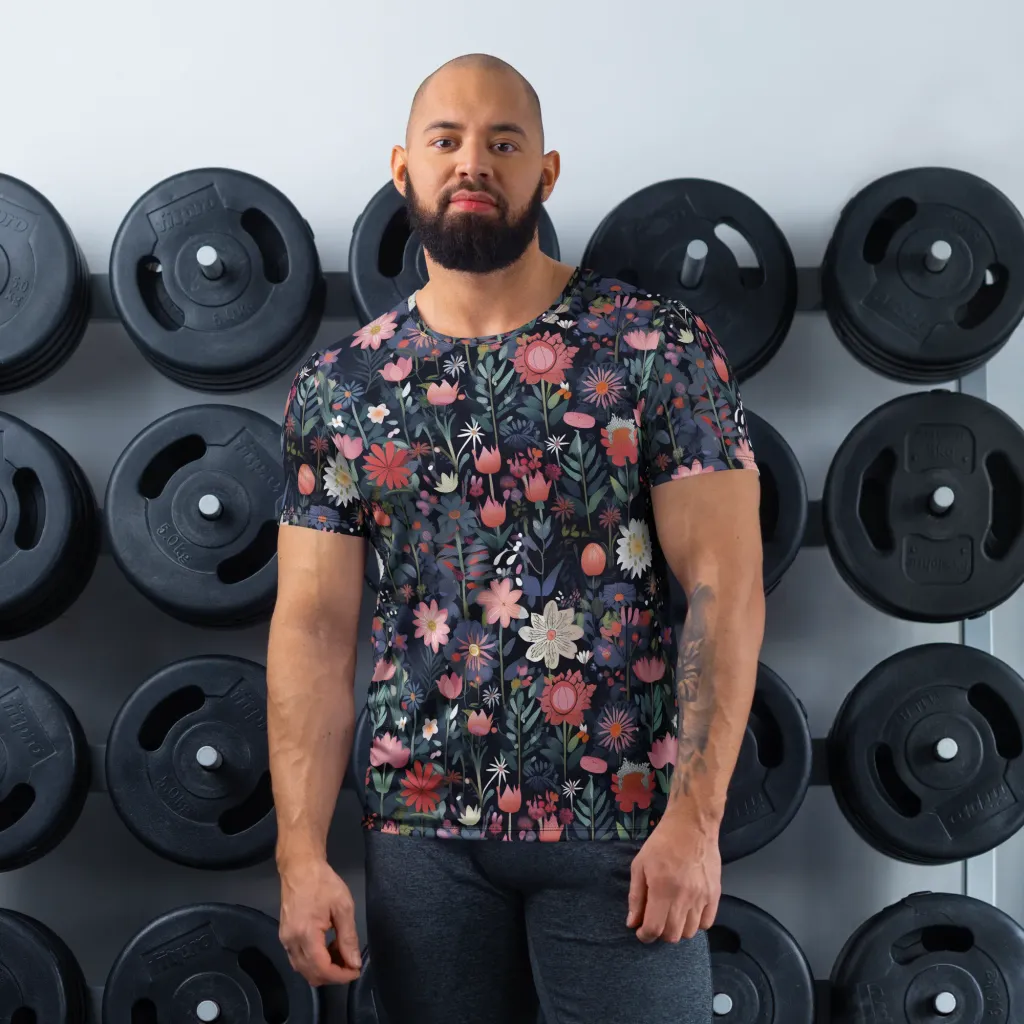 Twilight Bloom on Men's Athletic T-Shirt — Front