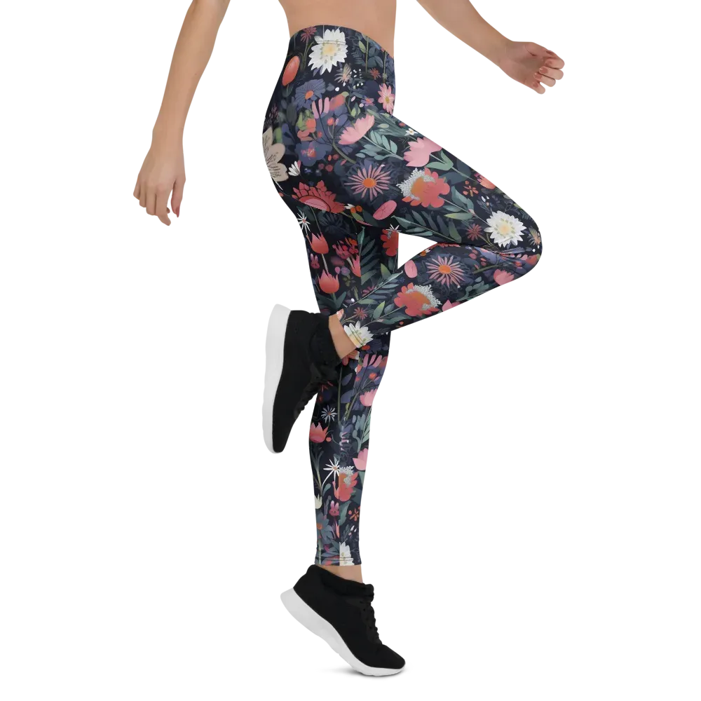 Twilight Bloom on Leggings — Right