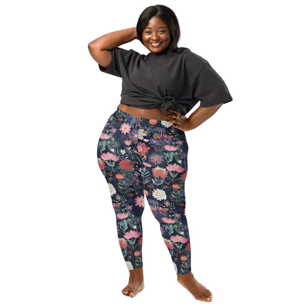 Twilight Bloom on Leggings — Front
