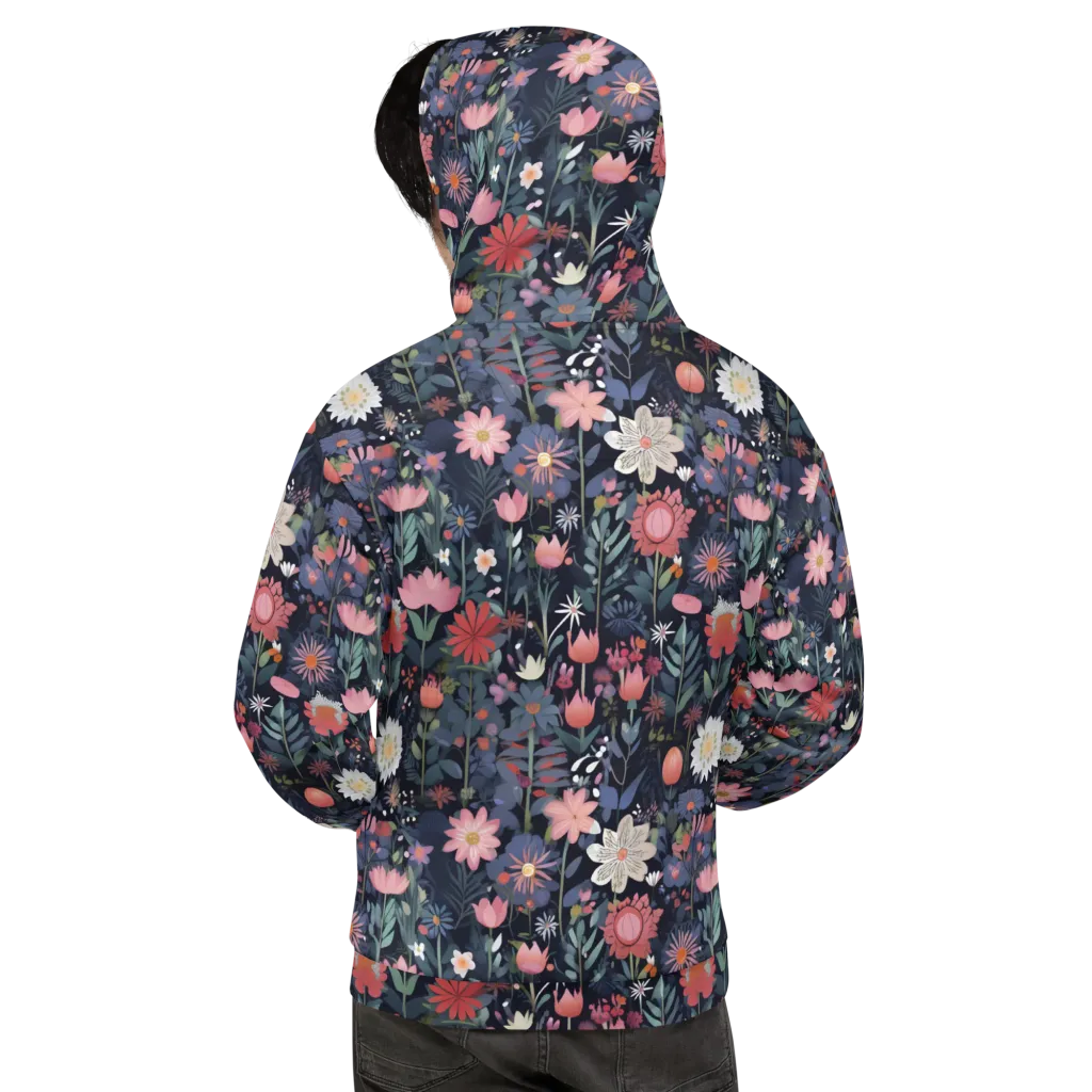 Twilight Bloom on Hoodie — Back