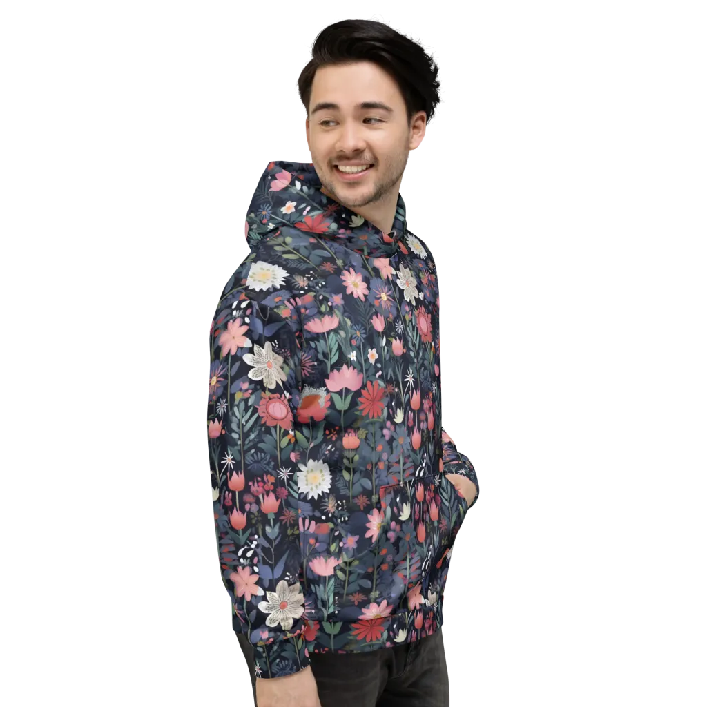 Twilight Bloom on Hoodie — Right