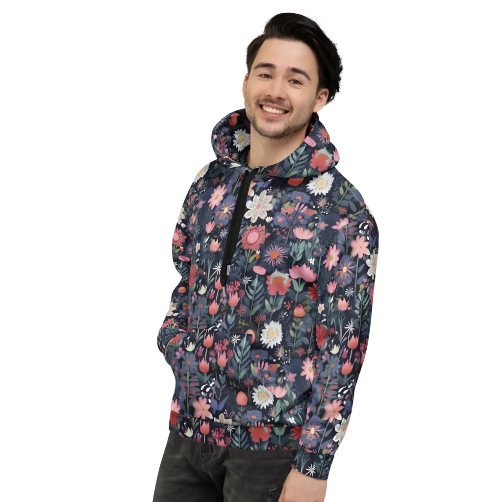 Twilight Bloom on Hoodie — Left