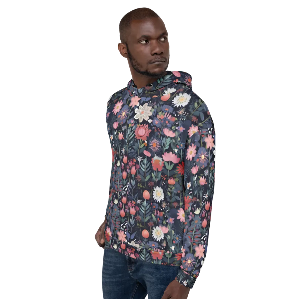 Twilight Bloom on Hoodie — Left