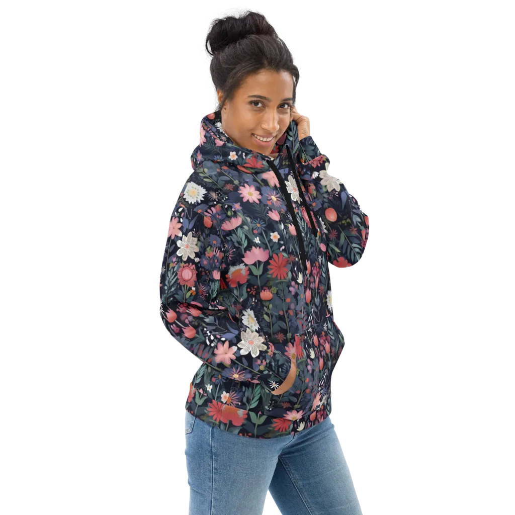 Twilight Bloom on Hoodie — Right
