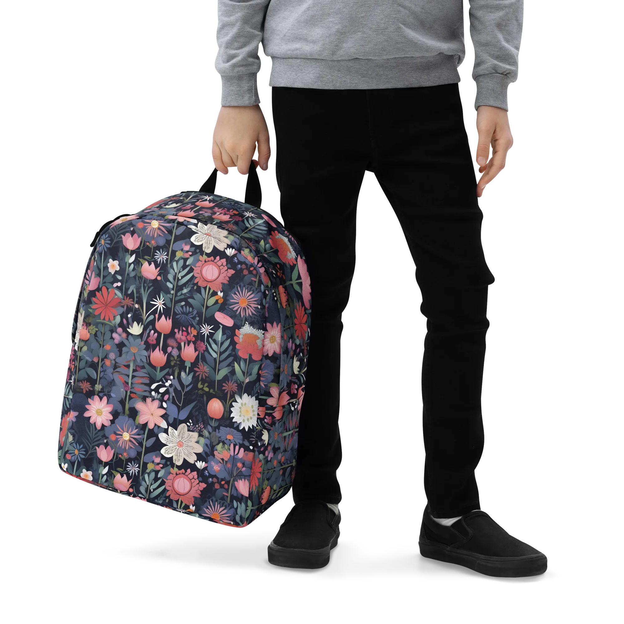 Twilight Bloom on Minimalist Backpack — Zoomed-in