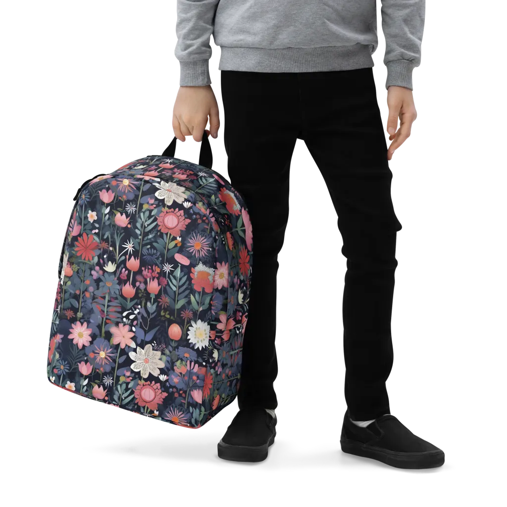 Twilight Bloom on Minimalist Backpack — Zoomed-in