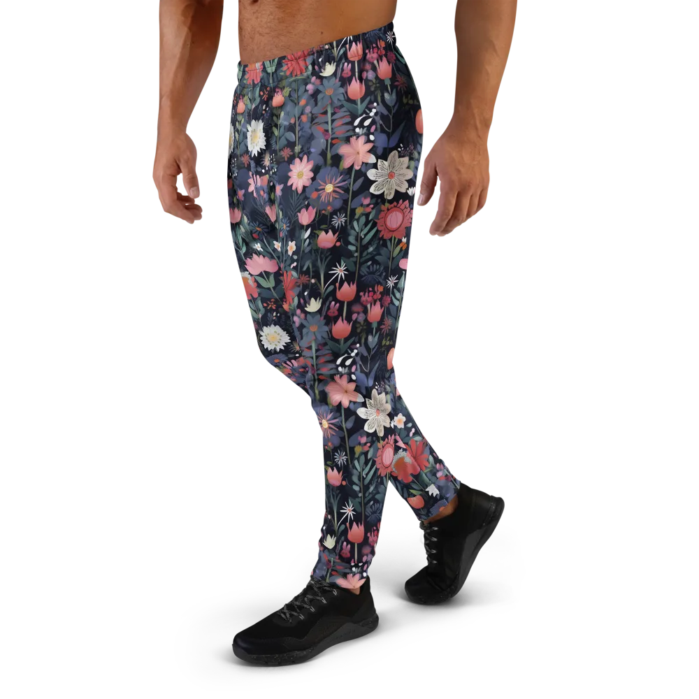 Twilight Bloom on Men's Joggers — Left