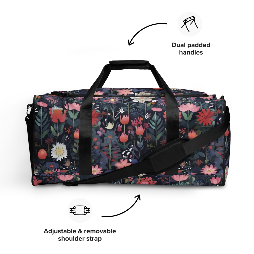 Twilight Bloom on Duffle Bag — Front