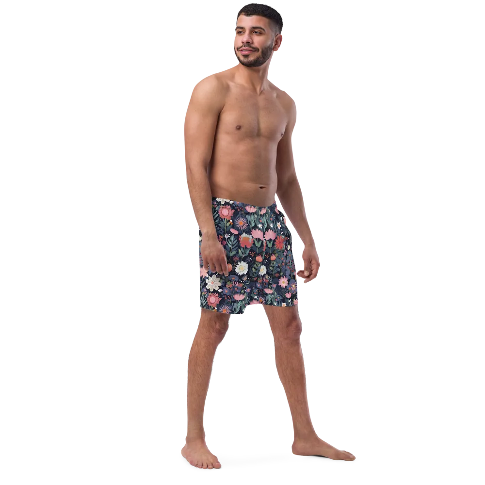 Twilight Bloom on Swim Trunks — Right Front