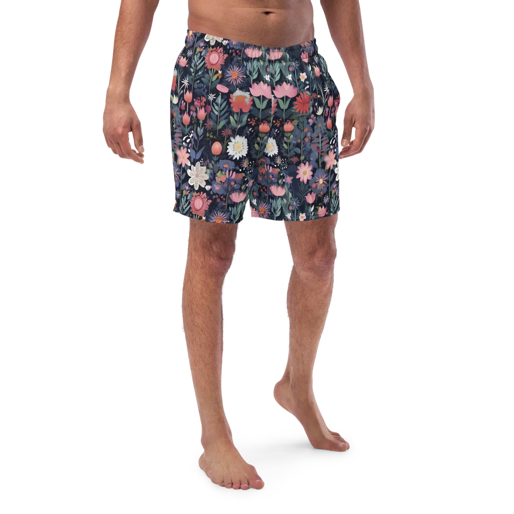 Twilight Bloom on Swim Trunks — Front